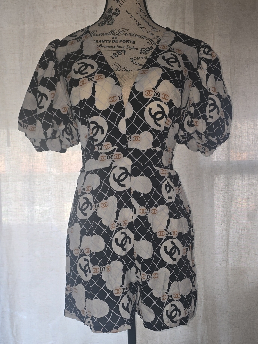 Black And White  Romper